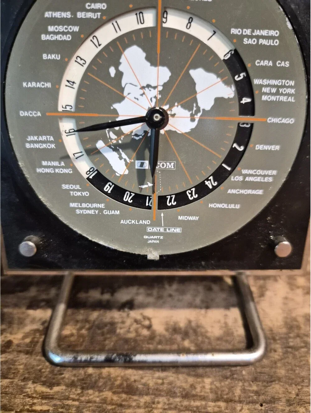 Vintage Seiko World Clock Needs Repairs New Face Clock Dont Tick
